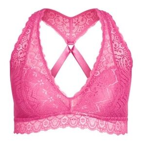 HIPS & CURVES 22/24W Shocking Pink Racer Back Bralette BD19.5